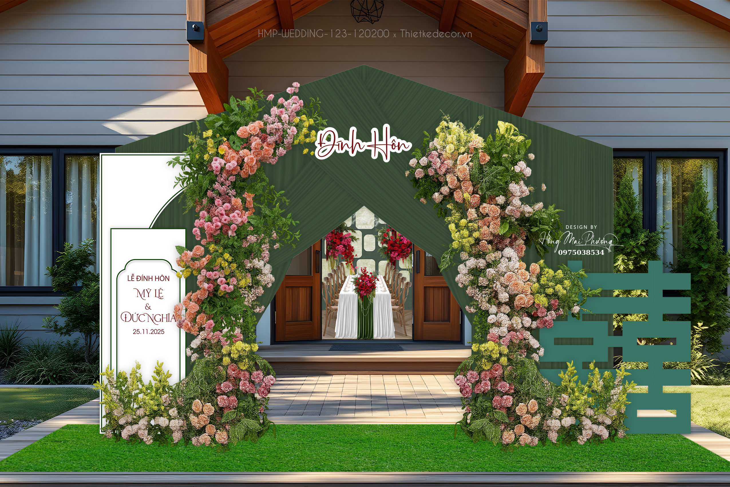 File thiết kế Cổng cưới, trang trí tiệc cưới đẹp